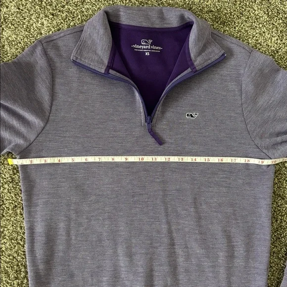 Vineyard Vines Women’s Saltwater Quarter Zip-Up Royal Purple Pullover Size XS - Picture 6 of 8